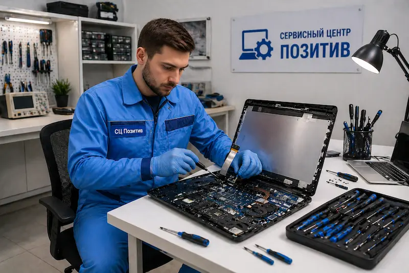 Замена шлейфа матрицы ноутбука в Гатчине