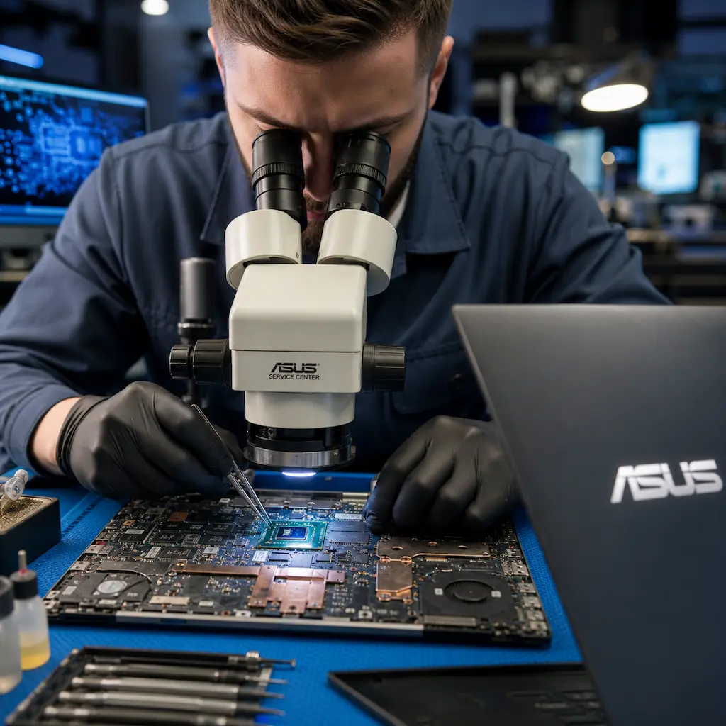Замена видеокарты ноутбука Asus в Гатчине