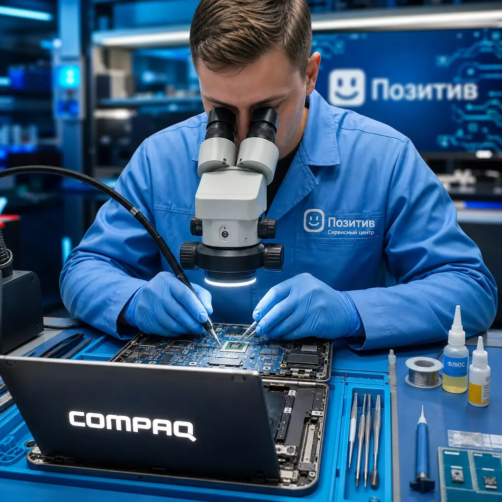 Замена видеокарты ноутбука Compaq в Гатчине