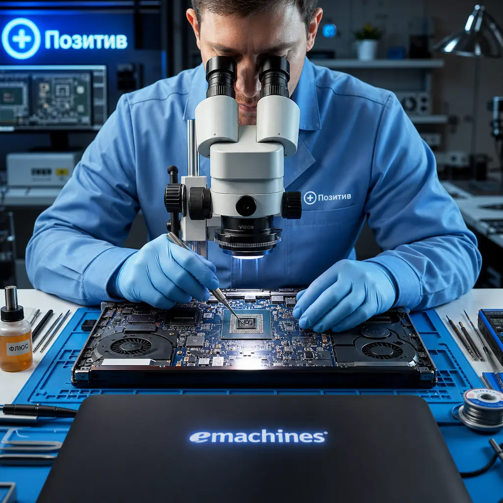 Замена видеокарты ноутбука Emachines в Гатчине