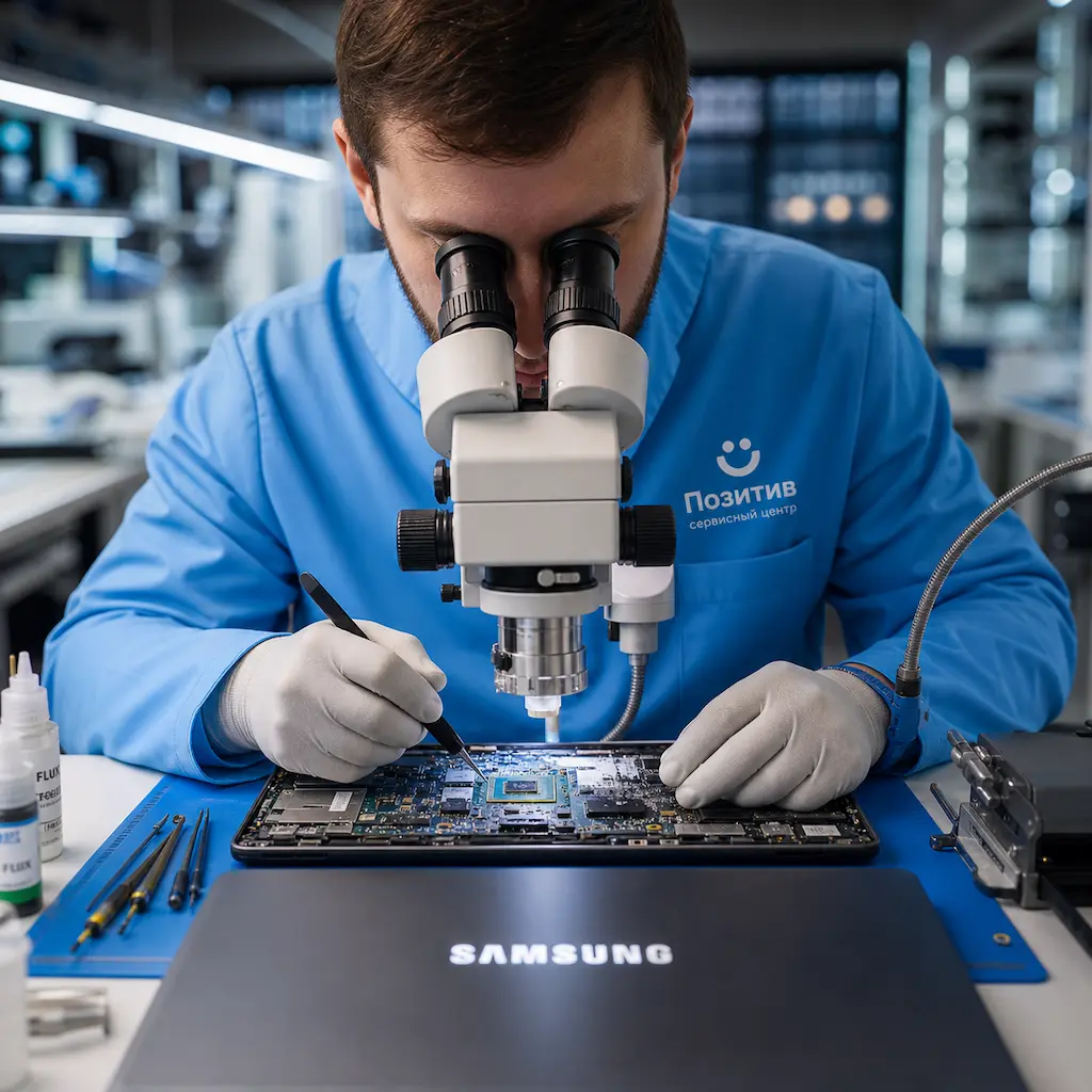 Замена видеокарты ноутбука Samsung в Гатчине