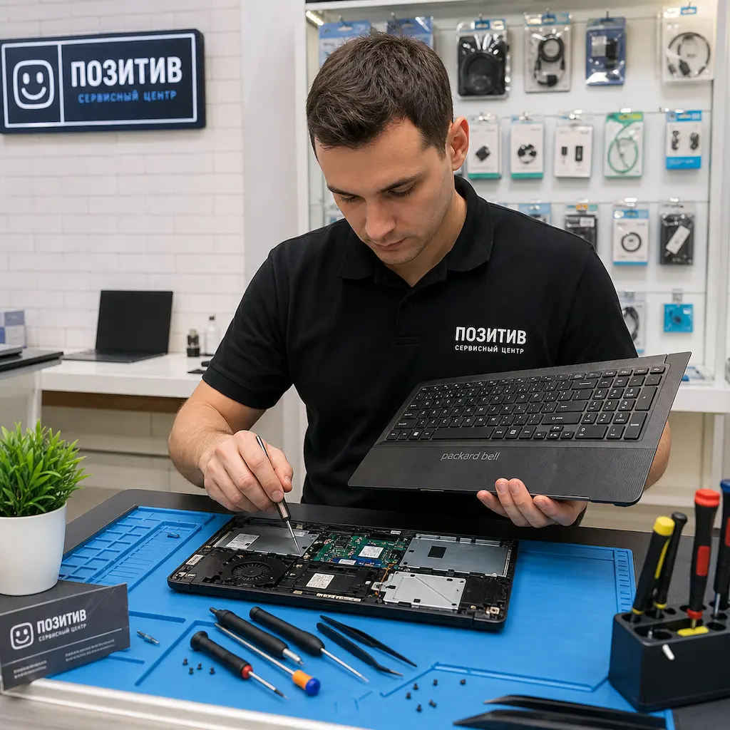 заменить клавиатуру на ноутбуке Packard Bell в Гатчине