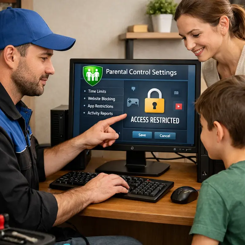 Родительский контроль на компьютере и ноутбуке в Гатчине