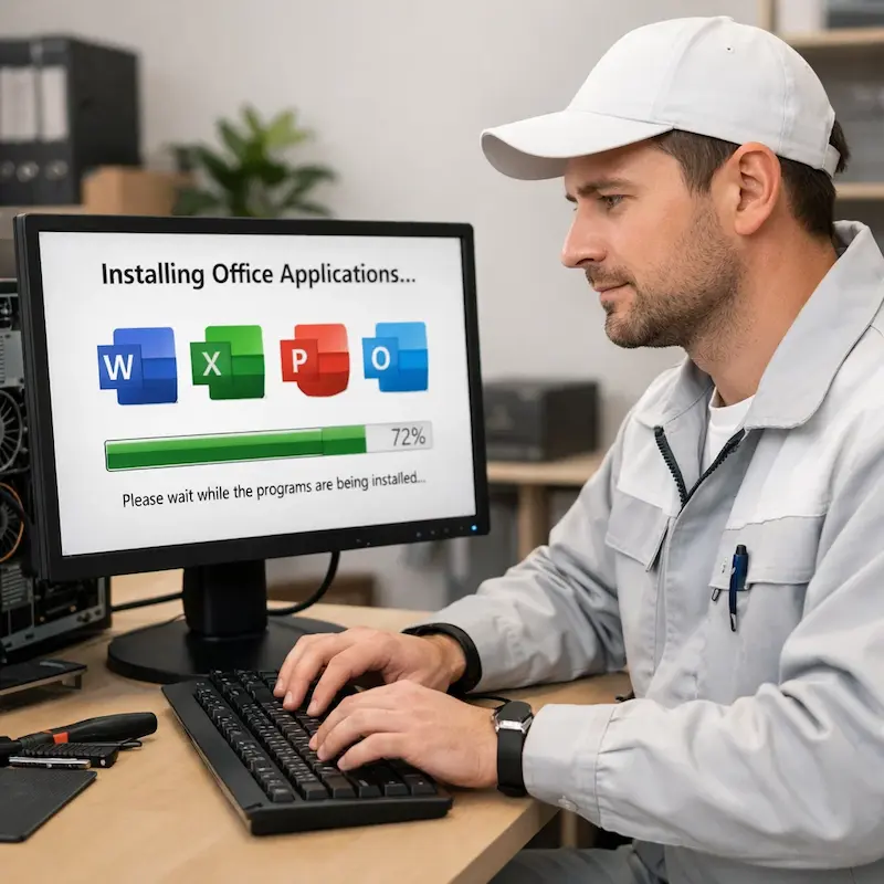 установка офисных программ на компьютер в Гатчине