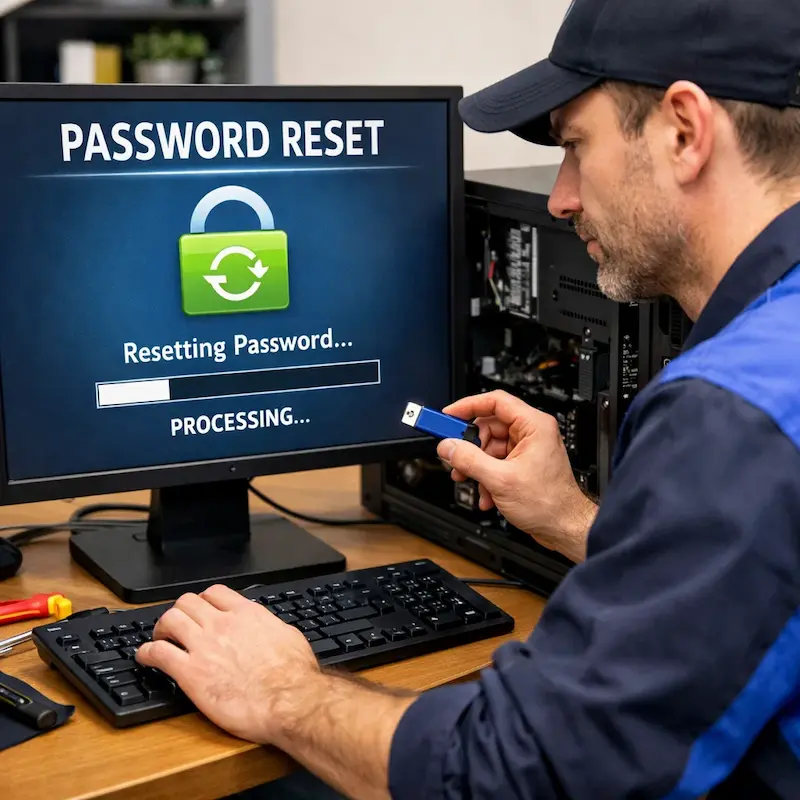 Удаление пароля на компьютере в Гатчине