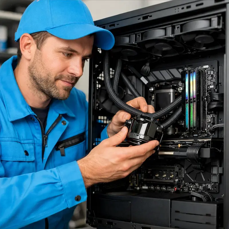 Установка СЖО на ПК в Гатчине