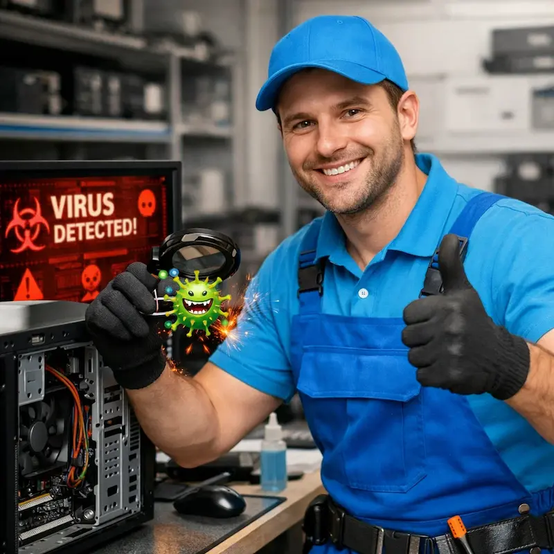 Удаление вирусов с компьютера в Гатчине